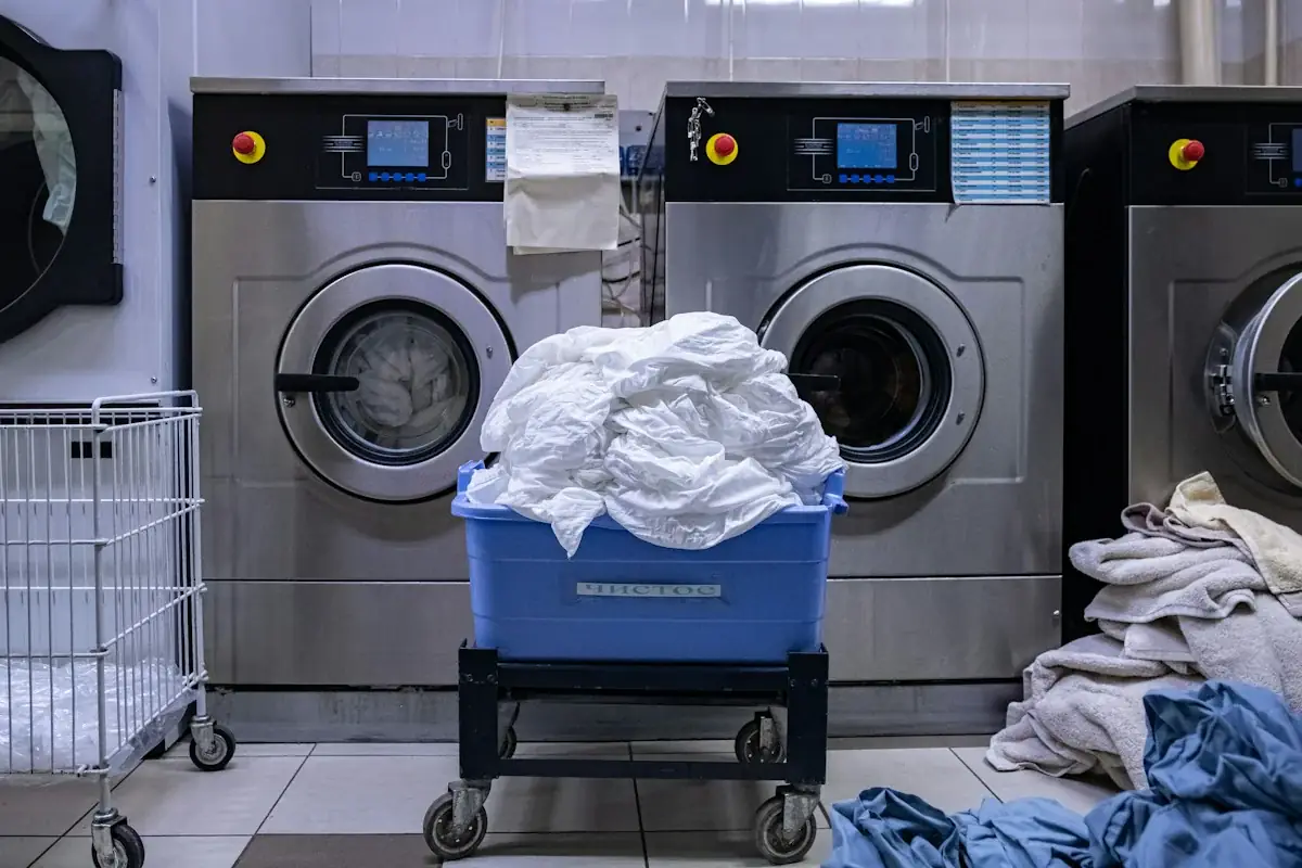Laundry cart and washing machines